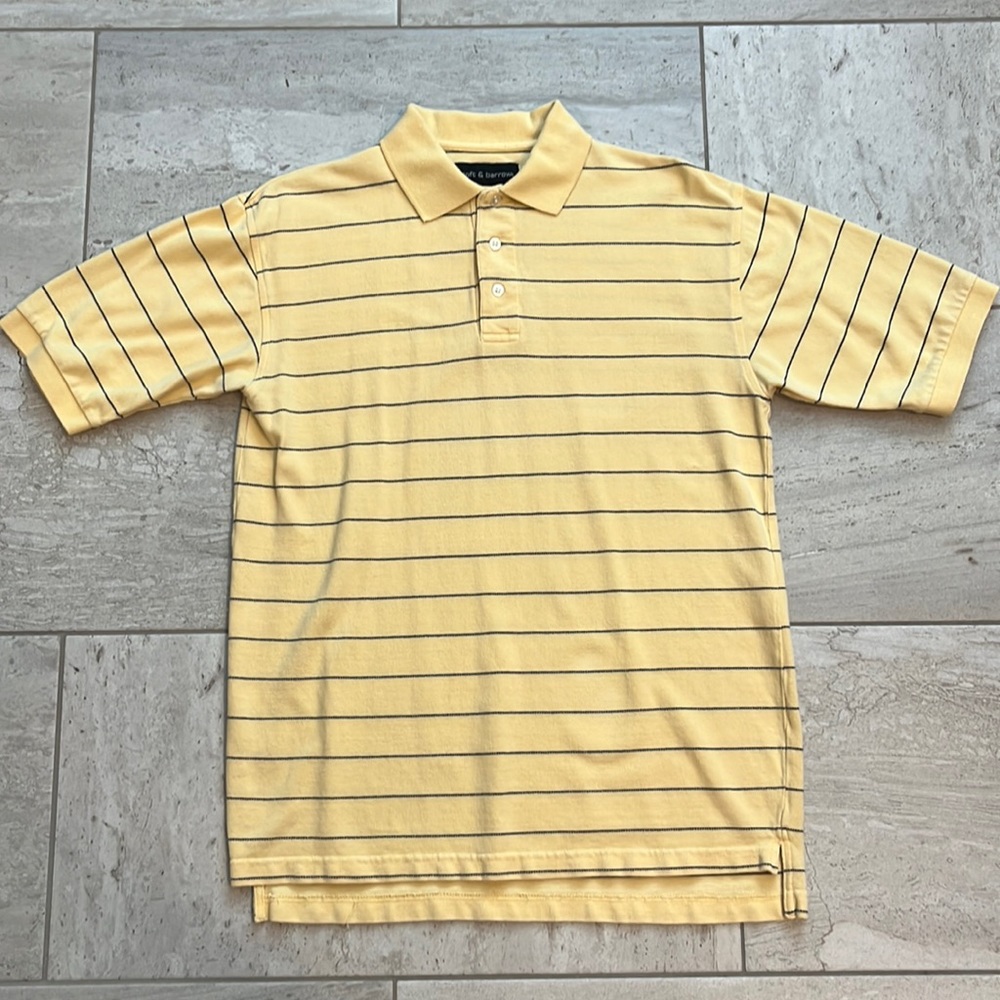 Croft & Barrow yellow and blue polo size small